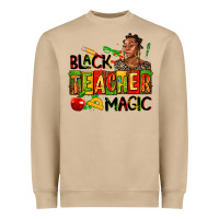 Mushroom black teacher  magic Heavyweight Sweatshirt - AdoDesignShop