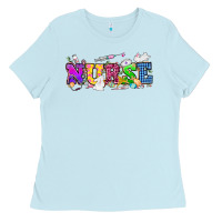 Baby Blue Easter nurse Easter Day Ladies Tee - HowdyJamesFarm