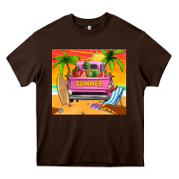 Chocolate Brown summer truck Heavy Core Tee - TumblerDesignByShophia