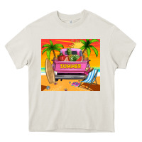 Cream summer truck Heavy Core Tee - TumblerDesignByShophia
