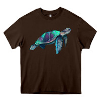 Chocolate Brown turtle Heavy Core Tee - RanaPortraitStore