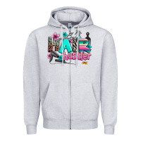 Heather Grey hair hustler Zipper Hoodie - AdoDesignShop