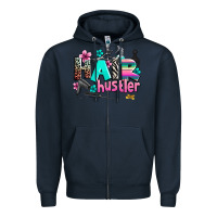 Navy hair hustler Zipper Hoodie - AdoDesignShop