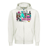 Oatmeal Heather hair hustler Zipper Hoodie - AdoDesignShop