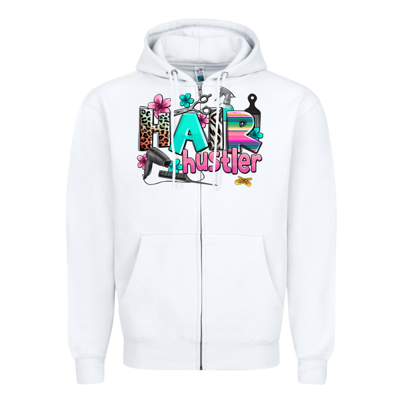 Hair Hustler Zipper Hoodie by AdoDesignShop | Teevron