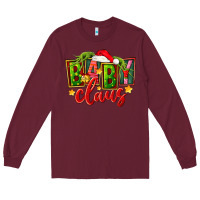 Burgundy christmas baby claus Long Sleeve Tee - FaDigitalArtStudio