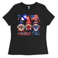 Black America y'all with gnomies Ladies Tee - HowdyJamesFarm