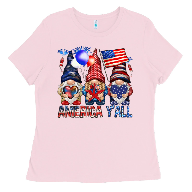 America Y'all With Gnomies Ladies Tee by HowdyJamesFarm | Teevron
