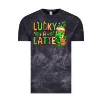 Cloud Black St. Patrick's Lucky a latte Vintage Tee - OliviaCreatesArt