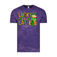 Cloud Purple St. Patrick's Lucky a latte Vintage Tee - OliviaCreatesArt