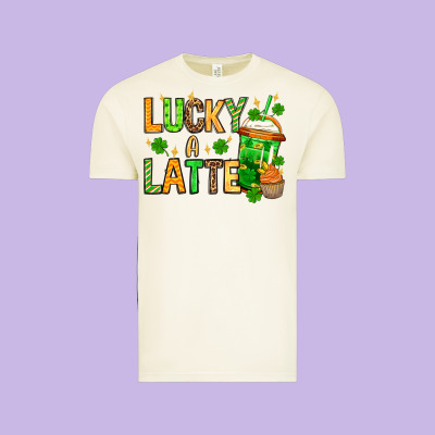 St. Patrick's Lucky A Latte Vintage Tee Designed By Oliviacreatesart