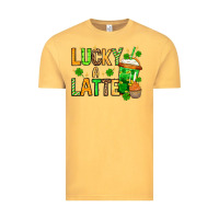 Vintage Mustard St. Patrick's Lucky a latte Vintage Tee - OliviaCreatesArt