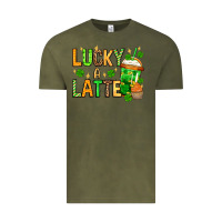 Vintage Olive St. Patrick's Lucky a latte Vintage Tee - OliviaCreatesArt