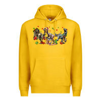 Lemon Three Christmas Dinosaurs Premium Hoodie - LillyAllenDesigns