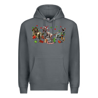 Rock Three Christmas Dinosaurs Premium Hoodie - LillyAllenDesigns