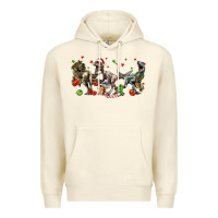Sandshell Three Christmas Dinosaurs Premium Hoodie - LillyAllenDesigns