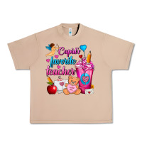 Burro Cupid's Favorite Teacher Valentine's Day Frappe Urban Heavy Tee - FaDigitalArtStudio