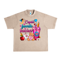 French Oak Cupid's Favorite Teacher Valentine's Day Frappe Urban Heavy Tee - FaDigitalArtStudio
