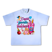 Grape Ice Cupid's Favorite Teacher Valentine's Day Frappe Urban Heavy Tee - FaDigitalArtStudio