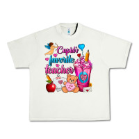 Pistachio Cupid's Favorite Teacher Valentine's Day Frappe Urban Heavy Tee - FaDigitalArtStudio