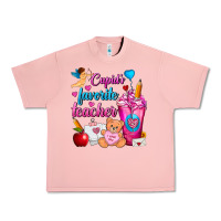 Salmon Cupid's Favorite Teacher Valentine's Day Frappe Urban Heavy Tee - FaDigitalArtStudio