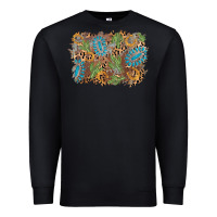 Black horseshoe leopard gemstone cactus background Premium Sweatshirt - AdoDesignShop