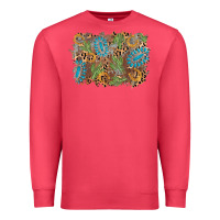 Cardinal horseshoe leopard gemstone cactus background Premium Sweatshirt - AdoDesignShop