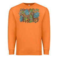 Carrot horseshoe leopard gemstone cactus background Premium Sweatshirt - AdoDesignShop