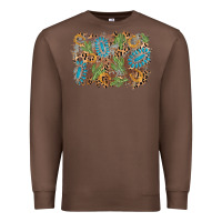 Chestnut horseshoe leopard gemstone cactus background Premium Sweatshirt - AdoDesignShop