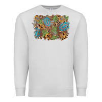 Dove Grey horseshoe leopard gemstone cactus background Premium Sweatshirt - AdoDesignShop