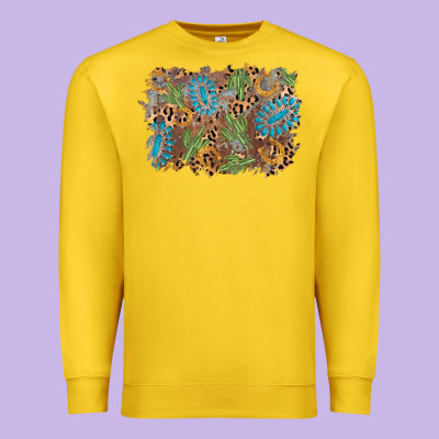 Horseshoe Leopard Gemstone Cactus Background Premium Sweatshirt Designed By Adodesignshop