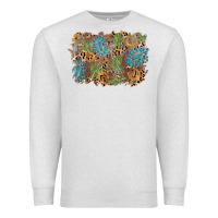 Oatmeal Heather horseshoe leopard gemstone cactus background Premium Sweatshirt - AdoDesignShop