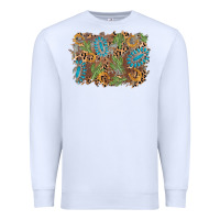 White horseshoe leopard gemstone cactus background Premium Sweatshirt - AdoDesignShop