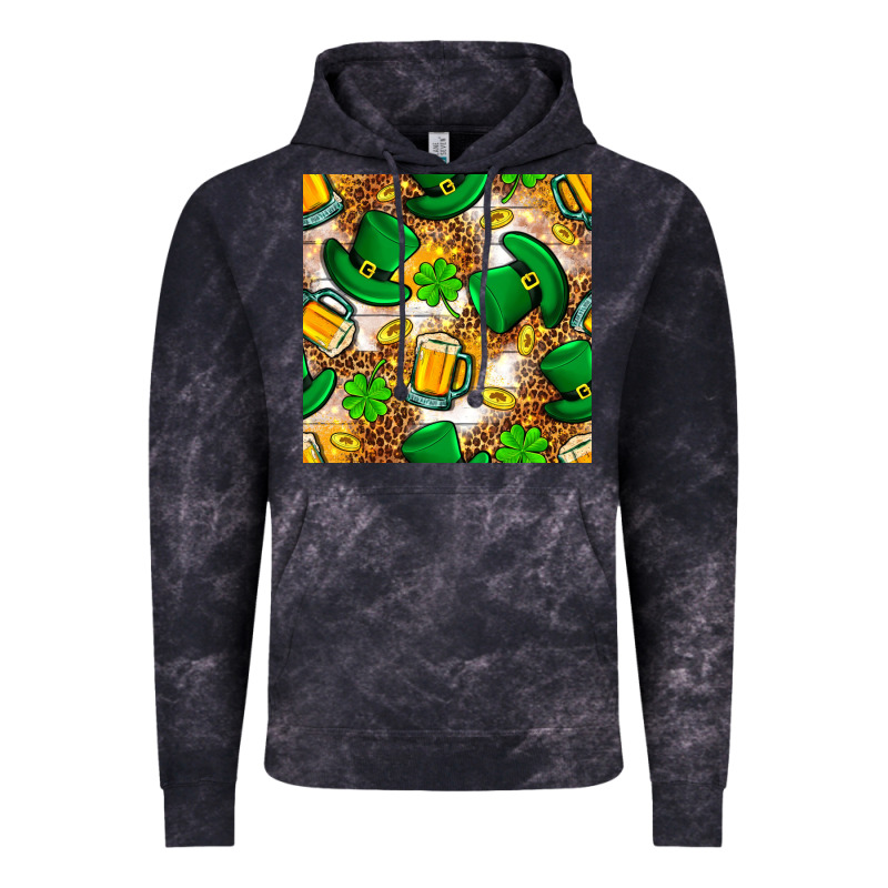 St. Patricks Day Hat Digital Paper Vintage Hoodie by BundleAndBundleShop | Teevron