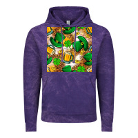 Cloud Purple St. Patricks day hat digital paper Vintage Hoodie - BundleAndBundleShop