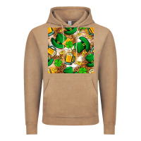 Vintage Coffee St. Patricks day hat digital paper Vintage Hoodie - BundleAndBundleShop