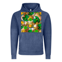 Vintage Denim St. Patricks day hat digital paper Vintage Hoodie - BundleAndBundleShop