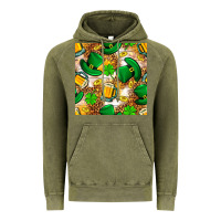 Vintage Olive St. Patricks day hat digital paper Vintage Hoodie - BundleAndBundleShop