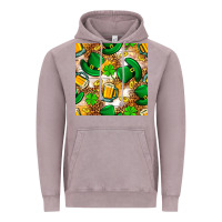 Vintage Zinc St. Patricks day hat digital paper Vintage Hoodie - BundleAndBundleShop