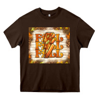 Chocolate Brown fall with lightning bolt Heavy Core Tee - TumblerDesignByShophia