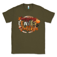 Army Green leaves and lattes Classic Tee - CowGirlArtShop