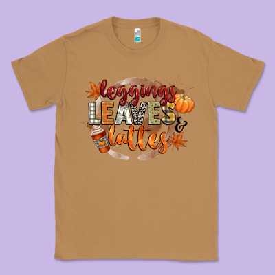 Leaves And Lattes Classic Tee Designed By Cowgirlartshop
