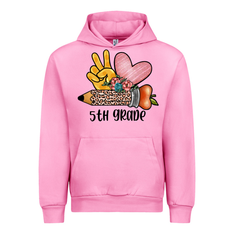 Peace Love 5th Grade Urban Hoodie by JahusDesignShop | Teevron