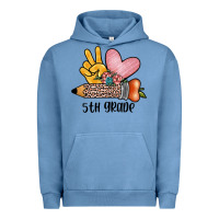 Pigment Pebble Blue peace love 5th grade Urban Hoodie - JahusDesignShop