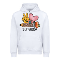 White peace love 5th grade Urban Hoodie - JahusDesignShop