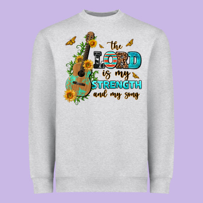 The Lord Is My Strength And My Song Guitar With Su Heavyweight Sweatshirt Designed By Adodesignshop