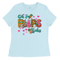 Baby Blue Oh for peeps sake Easter Day Ladies Tee - HowdyJamesFarm