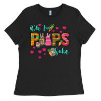 Black Oh for peeps sake Easter Day Ladies Tee - HowdyJamesFarm