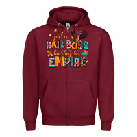 Burgundy just a nail boss building her empire Zipper Hoodie - AdoDesignShop