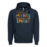 Navy just a nail boss building her empire Zipper Hoodie - AdoDesignShop